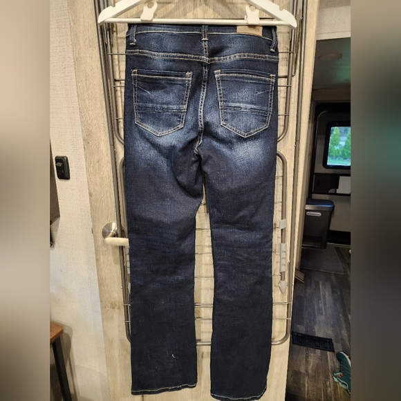 BKE Buckle Parker Boot Stretch Jeans Teeter High Rise Teeter Dark Sz 24 - Picture 14 of 16